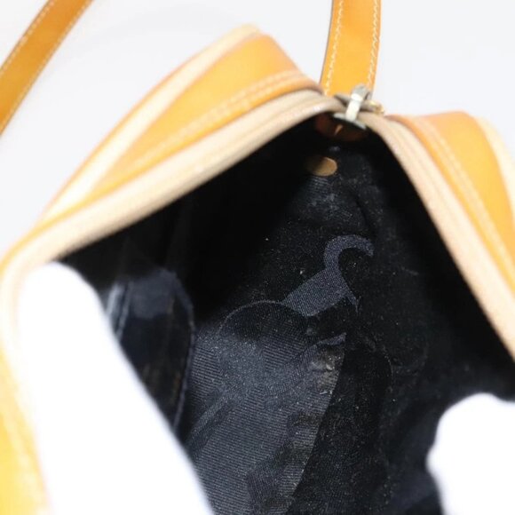 Salvatore Ferragamo Shoulder Bag Patent leather Gold Beige Auth 98765 - Picture 12 of 16